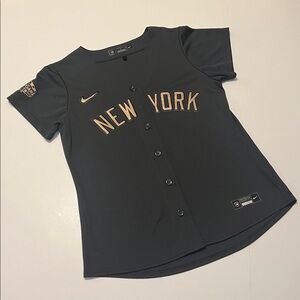 Nike NY Yankees 2022 MLB All-Star Game Stadium Baseball Jersey Gray Gold Fan L